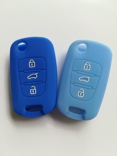 TCKEY 2pcs Protective Key Cover Remote Fob Skin Key Jacket Protector KEY Case Holder BAG Key Protector for 3bts Kia Rondo Rio Seed SeedPro Picanto Sportage