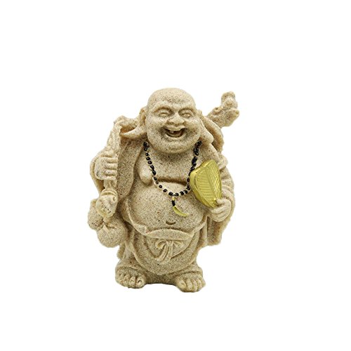 OMEM Fish Tank Decorations Mini Standing Maitreya Buddha Aquarium Ornaments