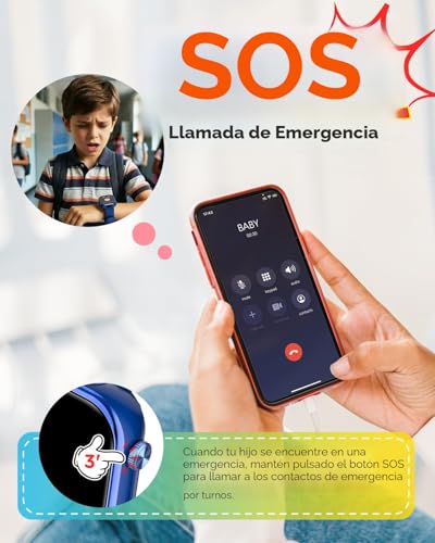 4G Smart Watch for Kids, 1.83'' HD Smartwatch Children with GPS and Calls, Video Calls, Voice Chat, School Mode, Dual Camera, Sleep Monitor, Pedometer, Alarm Clock IP68 for Girls Boys Blue