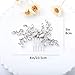 Olbye Wedding Hair Comb Rhinestone Bridal Hair Accessories Hair Comb Wedding Head Piece (Silver)