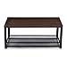 VASAGLE Coffee Table with Storage Shelf for Living Room, Industrial Design with Metal Frame, Easy Assembly ULCT61BF