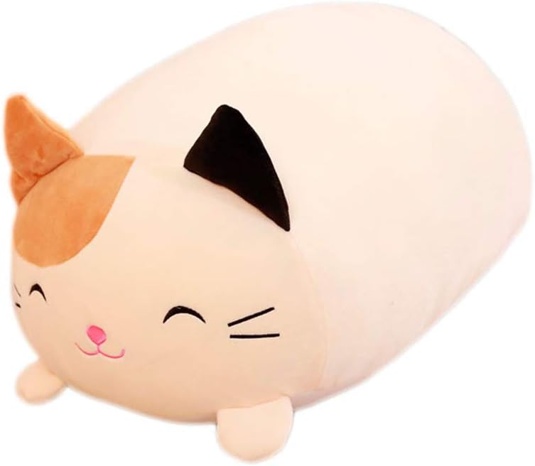 Kuizhiren1 Stuffed Simulation Plush Soft Toy， Lying Pig Cat Animal Plush Stuffed Doll Toy Cushion Huggable Throw Pillow 30cm Little Cat