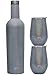 Simple Modern Spirit Wine Bundle - 2 12oz Wine Tumbler Glasses with Lids & 1 Wine Bottle - Vacuum Insulated 18/8 Stainless Steel Shimmer: Blue Moonstone