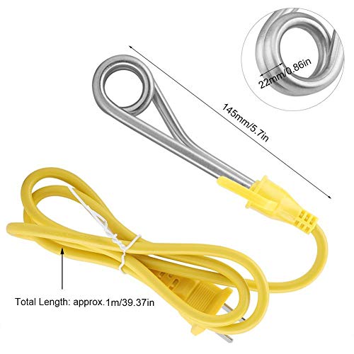 Immersion Heater - Electric Heater Element Mini Boiler Hot Water Coffee Immersion Travel Use 600W 220V