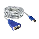 DTECH 10 Feet USB 2.0 to RS232 DB9 Serial Port Adapter Cable with FTDI Chipset Supports Windows 10 8 7 and Mac Linux