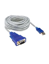 DTECH 10 pies USB 2.0 a puerto serie RS232 DB9 Cable adaptador con chipset FTDI soporta windows 10 8 7 y Mac Linux