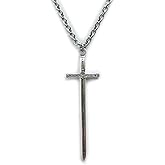 Luckudos Stainless Steel Chain Pendant Necklace for Men Women Medieval Pendant Necklace