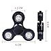 Fidget Spinner Toy, Hand Tri Finger Spinner Metal Stainless Steel Bearing Spinner,for ADD, ADHD, Anxiety,and EDC LED Figit Spinner (BLACK)