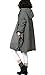 Olrain Women's Winter Jacket Checked Hooded Parka Coats with Pockets