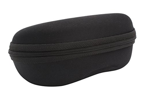 TBOC Hard Sunglasses Case – [Pack: 2 Units] Black Belt Case for Lenses Reading Safety Work for Car Large Original Fashion Design with Clip for Men and Women