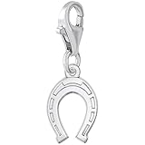 14k White Gold Horseshoe Charm With Lobster Claw