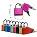 Padlock (8 Pack) Small With Key for Luggage, Backpack, Gym Locker, Suitcase, Classroom Matching Game and More - 8 Colors