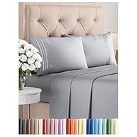Queen Size 4 Piece Sheet Set - Comfy Breathable & Cooling Bed Sheets Set - Hotel Luxury Bedding for Women, Men, Kids, Teens, Boys & Girls - Deep Pockets, Soft and Wrinkle Free - Oeko-Tex - Steel Blue