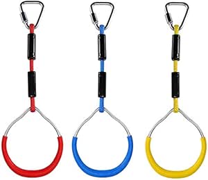 MUXIN 3PCS Bar Swing Anillos de Colores Obstáculo Curso de formación