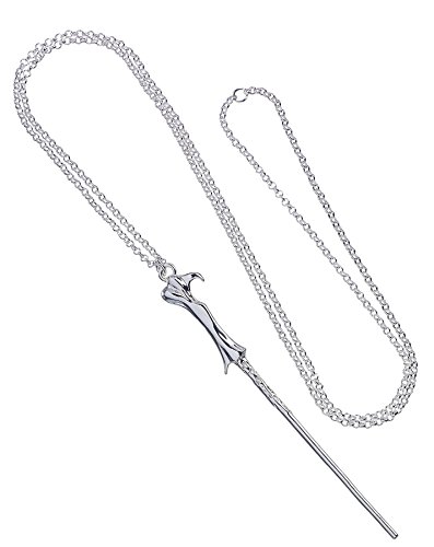 Officially Licensed Harry Potter Silver Plated Lord Voldemort Wand Necklace