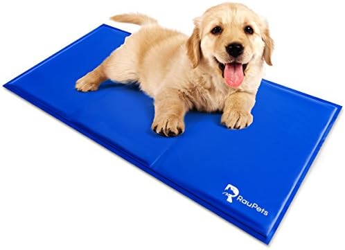 Comfortable Extra Large Cooling Mat for Dogs/Cats, Self Cooling Gel Mat, Pressure Activated, Travel Indoor & Outdoor Pet Mat, Non-Toxic Dog Mat, Floor Bed Car Sofa Etc, Blue (35.5" x 19.5" L)