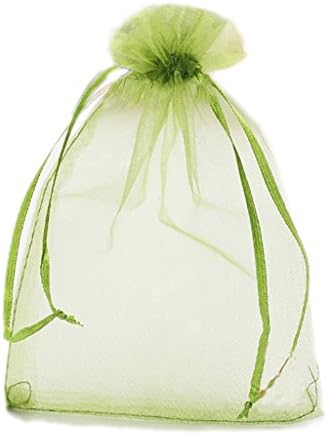Riverer 100pcs 5.1x7.1 Inches Organza Jewelry Pouch Wedding Party Favor Gift Bag, Various Color, 13x18cm