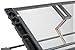 SD STUDIO DESIGNS Futura Crafting, Drafting, Drawing Table with Adjustable Top, Black and Clear Glass,43.25