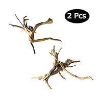 Hamiledyi Driftwood for Aquarium Reptile Branches Wood Natural Trunk Driftwood Tree Aquarium,Fish Tank Plant Stump Ornament Decor 2 PCS