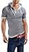 Grin&Bear Men's Hooded Polo Shirt Light Grey M