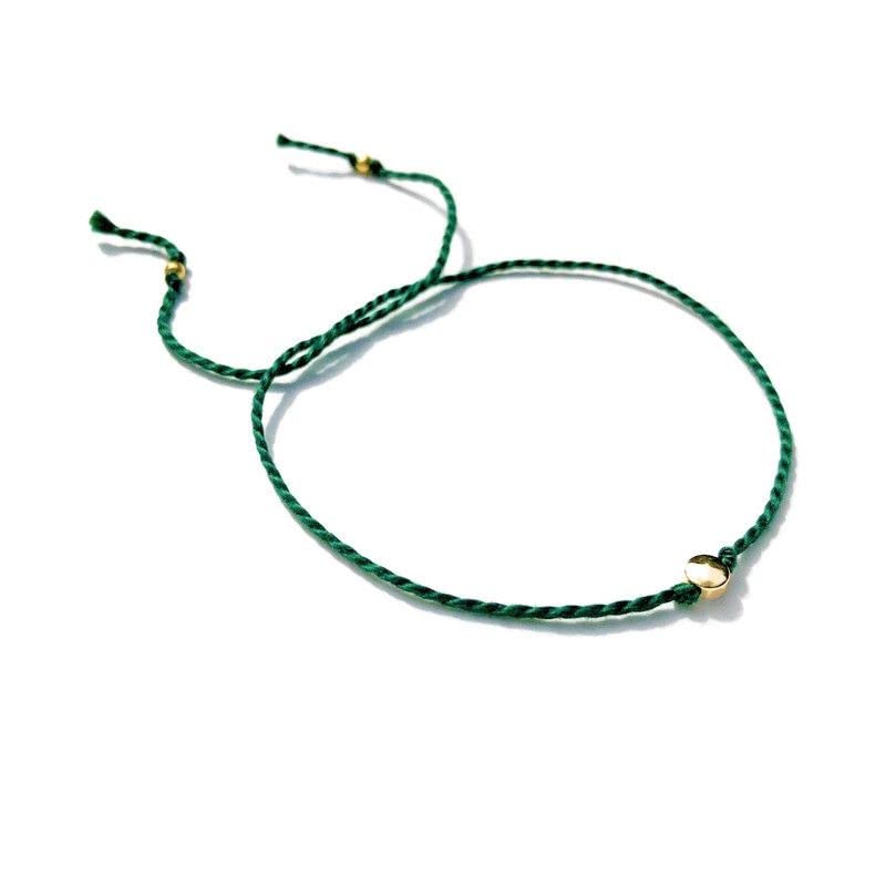 Handmade Emerald Green Rakhi/Rakhri for Brother – Beaded Thread Bracelet | Traditional Raksha Bandhan Gift