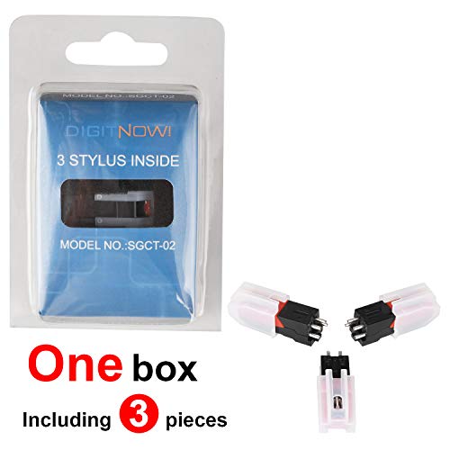 DIGITNOW! Vinyl Turntable Cartridge with Needle Stylus for Vintage LP for Record Player - 3 Pack