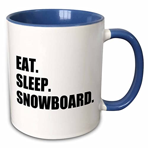 3dRose Eat Sleep Snowboard - snowboarding enthusiast - fun snowboarder sport 11…