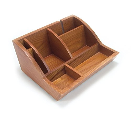 Storus Smart Valet Tray-Desk/Night Stand Personal Organizer-Stores Accessories from Your Pockets Or Purse All in One Place-Natural Oak Wood