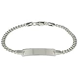 Sterling Silver Curb Link 6 Inch Kids ID Bracelet