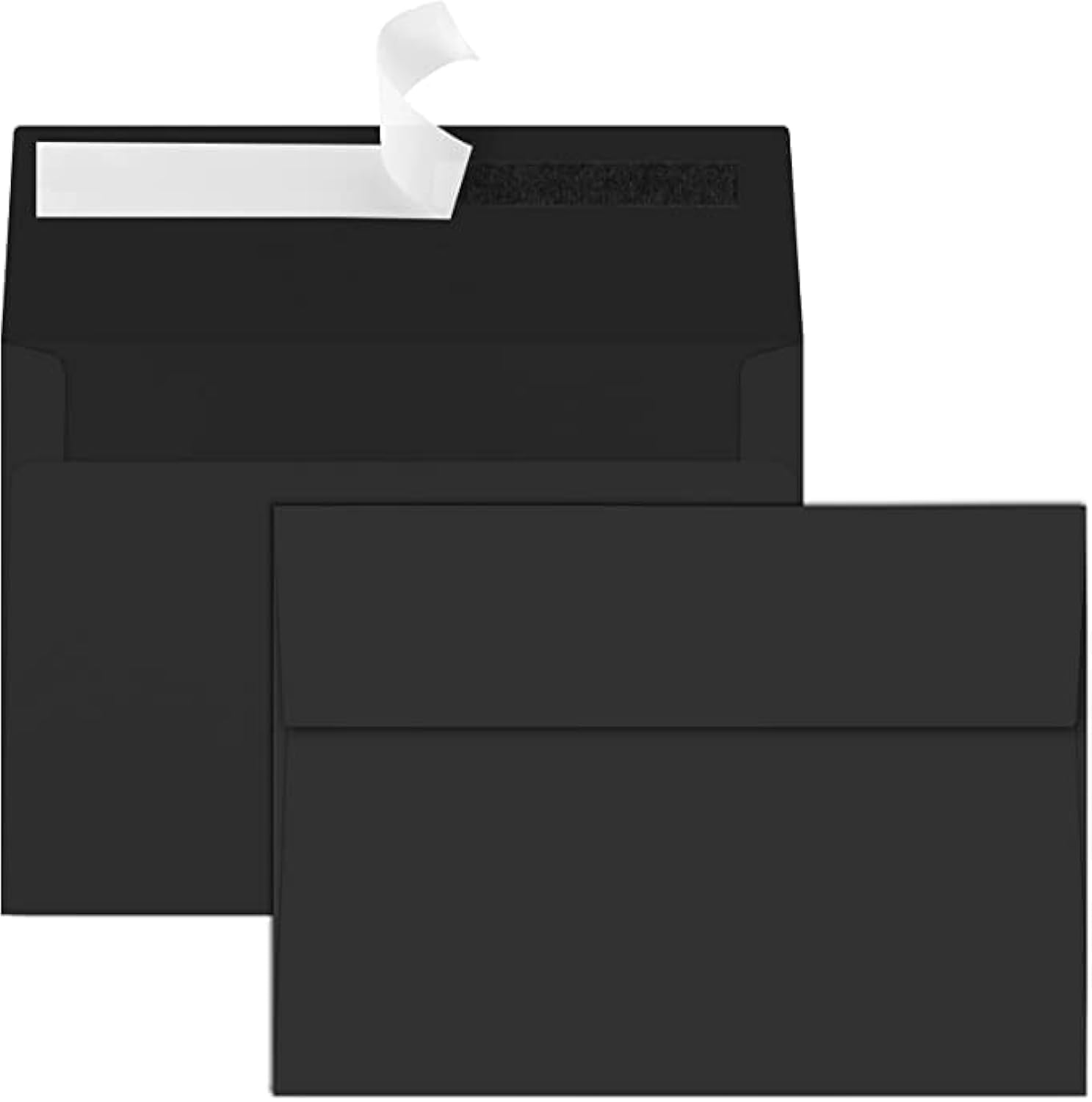 70 Pack A4 Envelopes, Black, 4x6 Photo Envelopes for Invitations, Self Seal for Weddings, Baby Showers, Photos, Postcards, Greeting Cards, Mailing