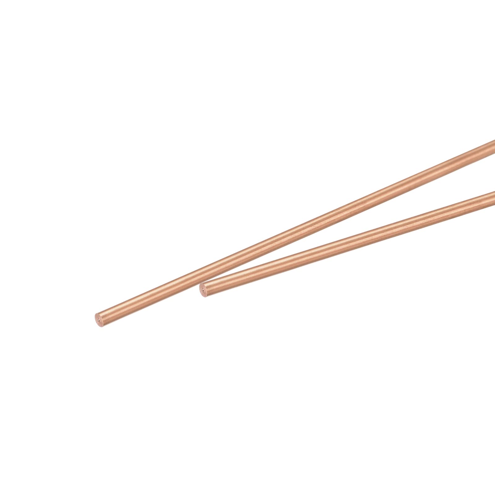 Photo 1 of MECCANIXITY 2mm Diameter 300mm Length Solid Copper Round Rod Lathe Bar Stock for DIY Craft CNC Cutting Pack of 2
