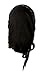 ShariRose Black Headscarf Pre tied Tichel Bandana Headcover for Women Soft Cotton Head wear (Black silver knit wrap)