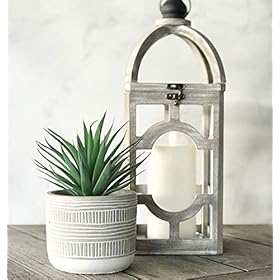 Kurrajong Farmhouse 8" x 4.5" Artificial Plant in Pot | Beautiful Faux Plant for Bedroom Decor | Fake Plant for Shelf Decor | Realistic Faux Succulent for Desk Decor | Artificial Succulent Plant 41HpCXHgilL