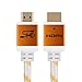 SHD HDMI Cable 4k Ultra 2.0V HDMI Cord Support 3D Ethernet 1080P Golden and Sliver-2Pcs-10Feet