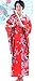 Soojun Women's Traditional Japanese Kimono Style Robe Yukata Costumes 1 Red