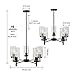 VINLUZ Contemporary 5-Light Large Chandeliers Oil Rubbed Bronze Modern Lighting Fixtures Hanging Clear Glass Shades Pendant Lighting for Dining Room Living Room Kitchen