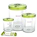 Vacucraft Airtight Food Storage Containers, 4 Pack, BPA Free Plastic, with Lids and Pump