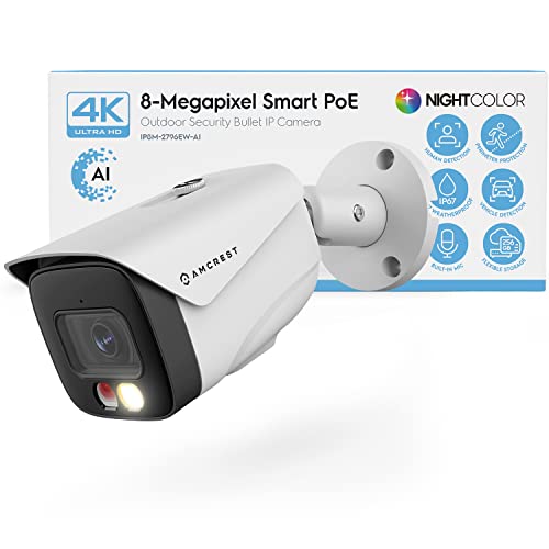 Amcrest 4K 8MP PoE AI Bullet Camera