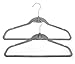 ESYLIFE Premium Grey Velvet Hangers with Cascading Hook Ultra Thin No Slip Clothes Hangers, 50 Pack