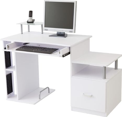Bureau Informatique Pascal En 3 Couleurs Blanc Hetre Erable Amazon Fr Cuisine Maison