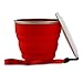 Collapsible Travel Cup - 100% Food-grade Silicone Mug for Camping and Hiking, Red- by Not Just A Gadget