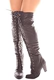 JP FAUX LEATHER MATERIAL SIDE BUCKLES CASUAL KNEE HIGH BOOTS
