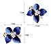HuntGold 1Pair Flower Earring Fashion Women Ladies Rhinestone Ear Stud Earring(blue)