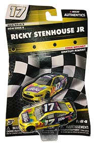 NASCAR Authentics Ricky Stenhouse Jr. #17 Diecast Car 1/64 Scale - 2018 Wave 9 with Free Die Cut Magnet - Collectible