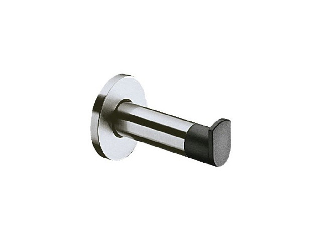 Keuco Plan 14911010000 Chrome Plated Towel Hook with Black Door Buffer