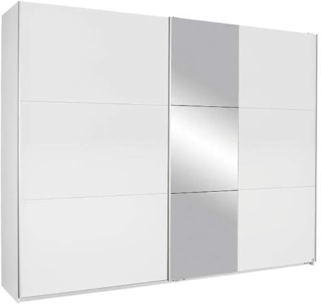 Rauch Mobel Kronach Schrank Schwebeturenschrank 2 Turig Weiss Mit 1 Spiegel Inkl Zubehorpaket Basic 3 Kleiderstangen 3 Einlegeboden Bxhxt 261x210x59 Cm Amazon De Kuche Haushalt