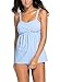HOTAPEI Summer Swimsuits for Women Two Pieces Light Blue Large
