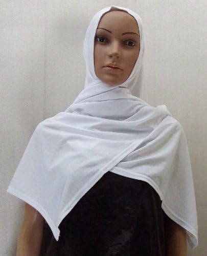 Cotton Amira Hijab Hejab Hearscarf Scarf Veil Abaya Jilbab Islamic XL Egyptian (Whites)