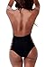 Viottis Women's Bandage Hollow Out One Piece Monokini Swimsuit 2Black L