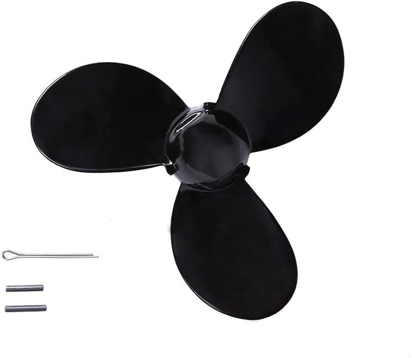 LEADALLWAY Aluminum Alloy Propeller 3 Blades 7 1/4×5 - A Black for Leadllaway T4.0/4.0+ Outboard Motors : Sports & Outdoors